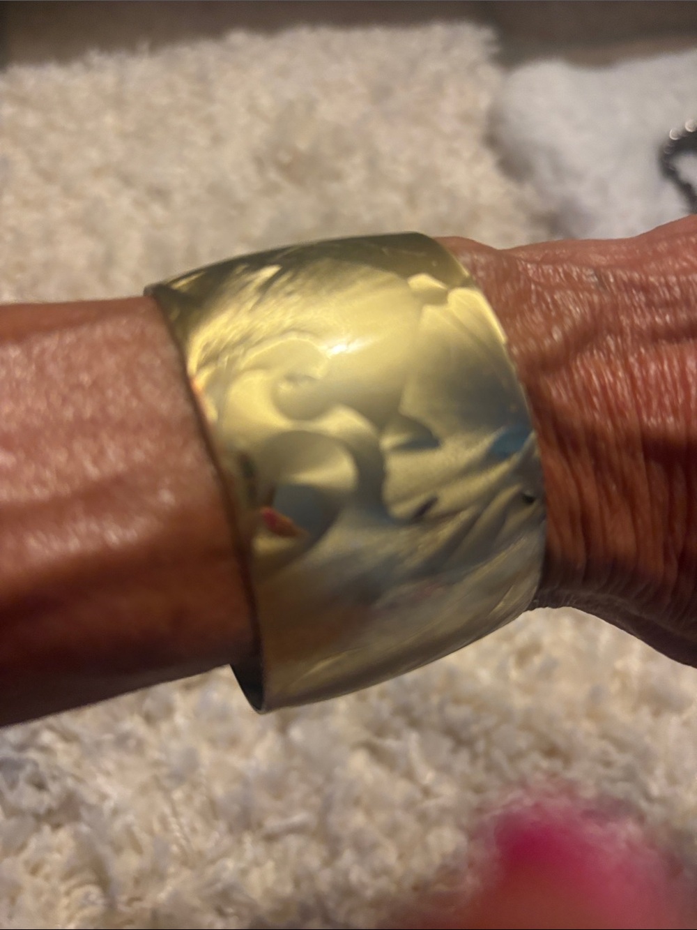 Gold-Tone Wide Cuff Bracelet - Elegant Women’s Jewelry